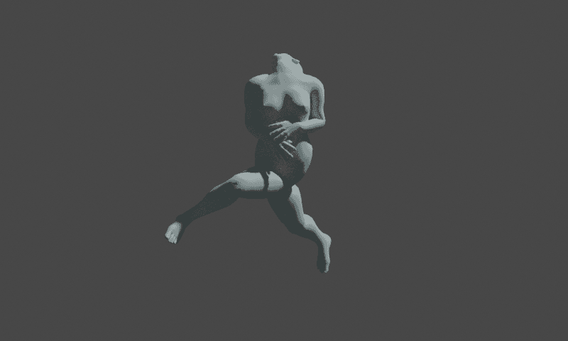 A gif of a figure windmilling its legs around its torso as though contorting in pain.